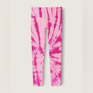 Pink VS Active seamless high waisted pink tie dye leggings NWT